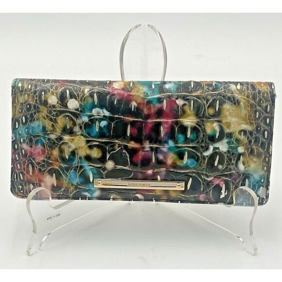 Brahmin Melbourne Ady Slim Bifold Leather Wallet Clutch Intuition Multicolor New - Picture 1 of 5